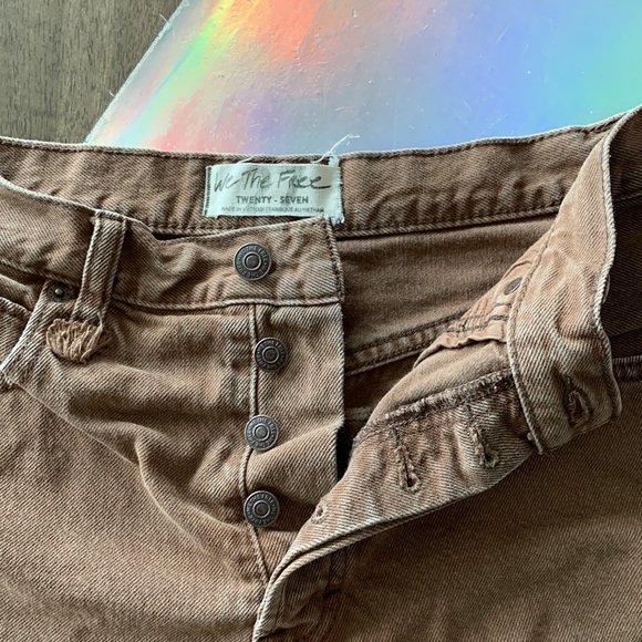 🍫 Free People We the Free Makai Cut Off Brown Denim Shorts 🍫 - Picture 4 of 14